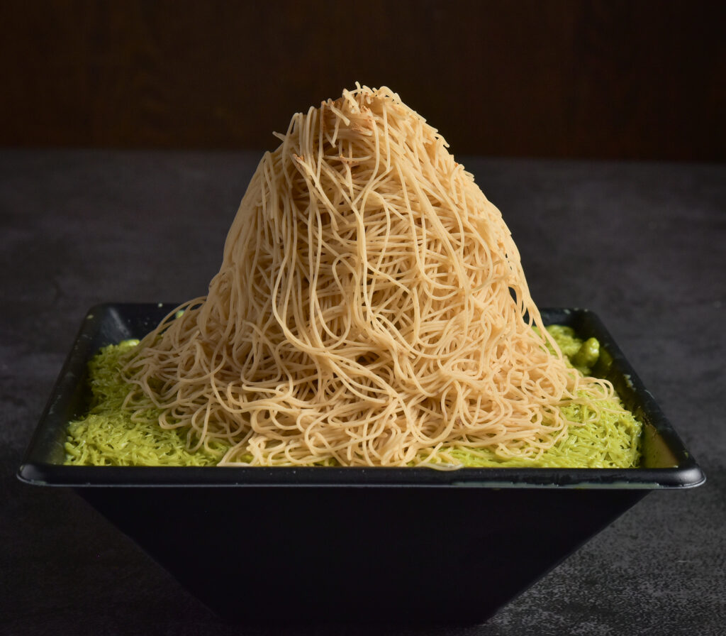 モンブランソフト大和煎茶ミルクかき氷（和栗）