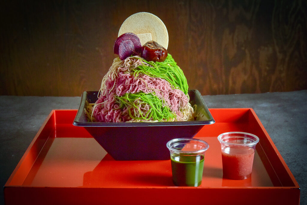 シルク宝石モンブランソフト大和煎茶ミルクかき氷